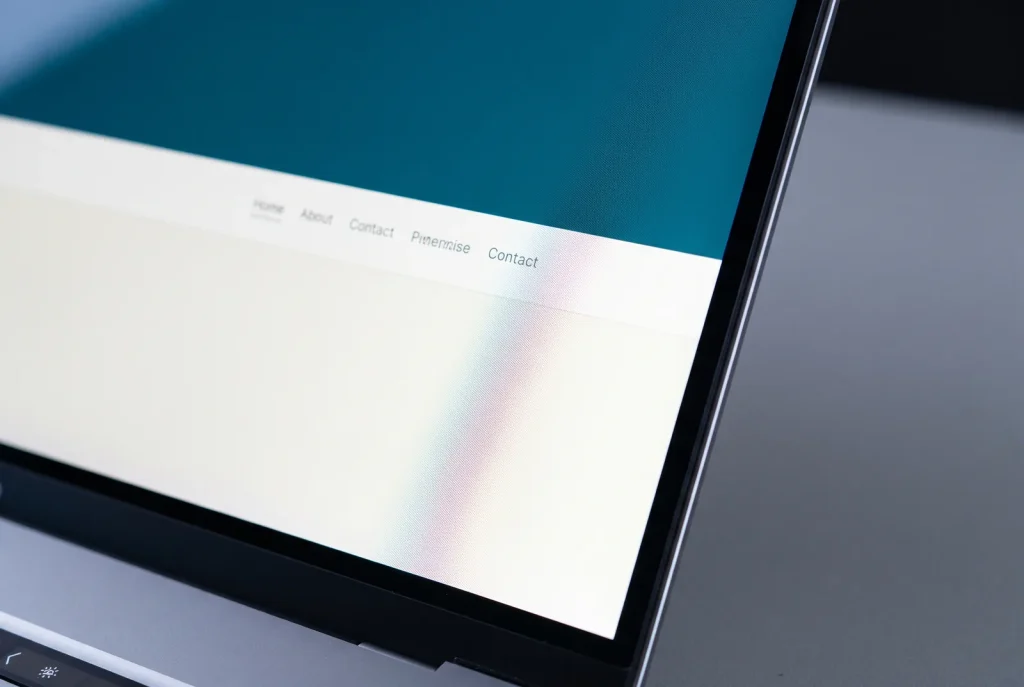 Close-up of clean section boundary on a finished web design layout by a Perth web design studio