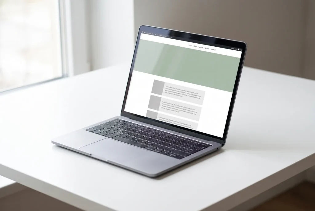 Finished WordPress website design shown on a laptop screen by a Perth web design studio